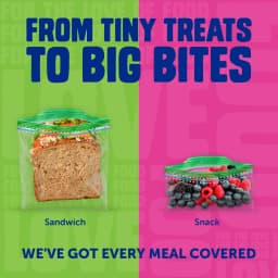 Ziploc® Brand Lunch Duo Variety Pack with EasyGuide™ Texture, Grip 'n Seal Technology™, 200 Count - Thumbnail 4