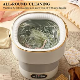 Portable Washing Machine,Mini Washer 13L Upgraded With Spin Basket,Small Clothes Folding Washing Machine Of Underwear, Baby And Small Clothes - Thumbnail 3