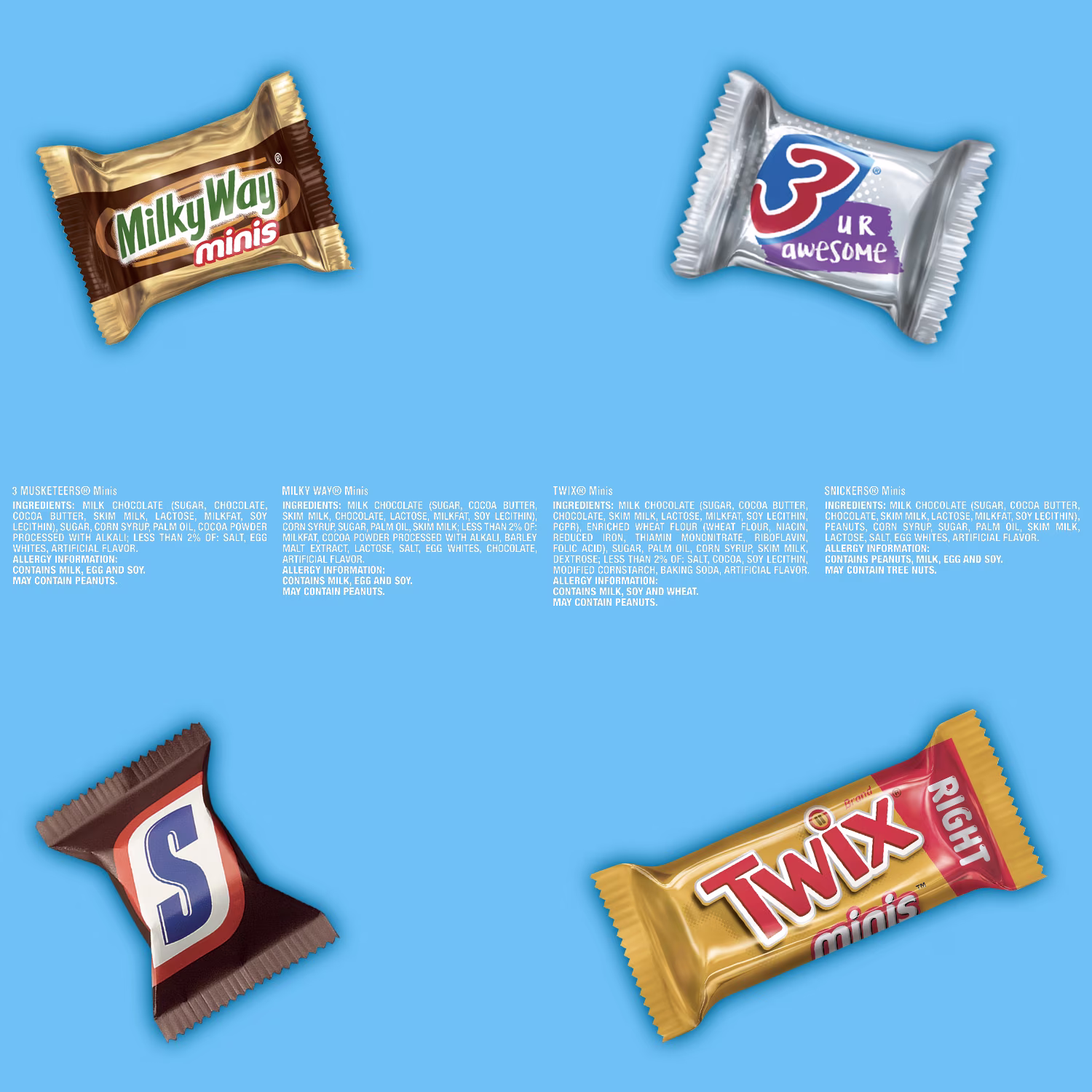 Mars Mixed Snickers, Twix, Milky Way, & 3 Musketeers Minis Chocolate Bars - 19.49 oz Bulk Bag - Thumbnail 2
