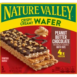 Nature Valley Crispy Creamy Wafer Bar, Peanut Butter Chocolate, 4g Protein, 5 Bars, 6.5 oz - Thumbnail 11
