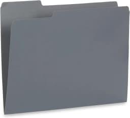 100 File Folders, Letter Size, 1/3 Cut Tab, Grayscale | Gray, black and white assortment, durable 11pt paper, 1/3 cut assorted tabs, color coded home - Thumbnail 8