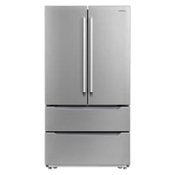 Cosmo 3 Piece Kitchen Appliance Package with 36" Freestanding Dual Fuel Range Kitchen Stove 24" Built-in Fully Integrated Dishwasher & French Door - Thumbnail 2