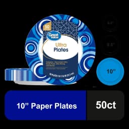 Great Value Ultra Paper Plates, 10 in, 50 Count - Thumbnail 1
