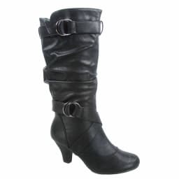 Maggie-39 Women's Round Toe High Heel Zipper Mid-Calf Causal Dress Boots Shoes - Thumbnail 1