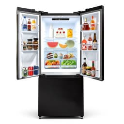 iceBlue 30" Black Stainless Steel French Door Refrigerator, Top Fridge and Drawer Freezer, 17.7 Cu. Ft - Thumbnail 10