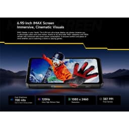 Ulefone Armor 30 Rugged Phone 12GB 512GB 12800mAh Android 15,6.95 inch Night Vision Main Camping Light Phone - Black - Thumbnail 7