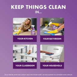 Lysol® All-Purpose Cleaner, Sanitizing and Disinfecting Spray, Lavender & Cotton Blossom, 32 fl oz - Thumbnail 4