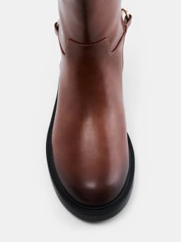 Scenario Women's Tall Faux Leather Riding Boots - Thumbnail 4