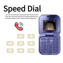 Loyerfyivos i17 PRO Mini Flip Mobile Phone,Foldable Cell Phone with FM Radio Magic Voice Blacklist Speed Dial Vibration,2 SIM Card Small Display Foldable Cell Phone,Gift for Father's Day/Mother's Day - Thumbnail 9