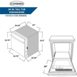 Cosmo 36" Range & Hood & Dishwasher & Wine Cooler & Fridge & Microwave Set - Thumbnail 18