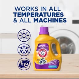 ARM & HAMMER Plus OxiClean with Odor Blasters Liquid Detergent, Fresh Burst, 96.2 fl oz, 74 Loads - Thumbnail 10