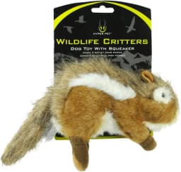 Hyper Pet Wildlife Critters Plush Squeaky Dog Toy with Squeaker, Chipmunk - Thumbnail 2