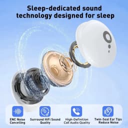 RHEA- Sleep Headphones, Wireless Sleep Earbuds For Side Sleepers, Mini Earbuds For Sle - Thumbnail 3