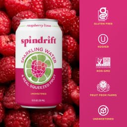 Spindrift Sparkling Water, Raspberry Lime, 12 Fl Oz, 8 Ct - Thumbnail 3