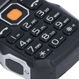 Rugged Seniors Cell Phone 2.6in Ultra Thin Mobile Device 4800mAh Large Battery Triple SIM 2G Network Unlocked Emergency Power Bank Function Heavy Duty Big Button Telephone for Elderly Black - Thumbnail 2