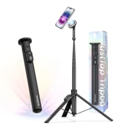 KraftGeek 66'' Magnetic Phone Tripod for iPhone MagSafe, Automatic Selfie Stick with Remote, Portable JustTap Tripod Stand for Video Recording - Thumbnail 1