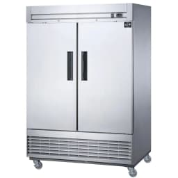 NSF 54'' Reach In Refrigerator 42 Cu.ft. Commercial 2-Door Upright Refrigerator in Stainless Steel - Thumbnail 7
