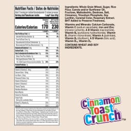 Cinnamon Toast Crunch Breakfast Cereal, Crispy Cinnamon Cereal, Family Size, 18.8 oz - Thumbnail 8