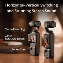 NEW TEC DJI Osmo Pocket 3 4K Action Camcorder with 1-Inch CMOS, 3-Axis Gimbal Stabilization, ActiveTrack 6.0 with Vlogging, 4x Zoom, Black - Thumbnail 4