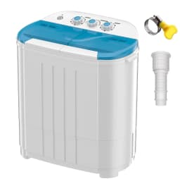 Auertech Portable Washer 14lbs Mini Twin Tub Compact Semi-Automatic Washer Spinner Combo, Gravity Drain - Thumbnail 1