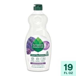 Seventh Generation Liquid Dish Soap, Dishwashing Liquid, Lavender Flower & Mint, 19 fl oz - Thumbnail 2