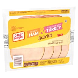 Oscar Mayer Kit with Extra Lean Honey Ham Extra Lean Honey Smoked Turkey Sliced Lunch Meat 16 oz Tray - Thumbnail 8