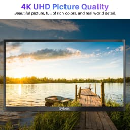 SYLVOX 43 inch Outdoor TV, 4K UHD Android Television 1000Nit Brightness for Partial Sun, IP55 Weatherproof (Deck Pro) - Thumbnail 3