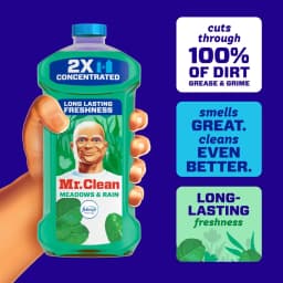 Mr. Clean 2X Concentrated Multi Surface Cleaner with Febreze Meadows & Rain Scent, 23 fl oz - Thumbnail 2