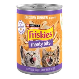 Purina Friskies Meaty Bits Chicken Dinner in Gravy Wet Cat Food, 13.5 oz Can - Thumbnail 1