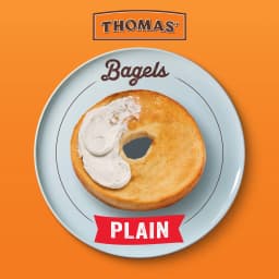 Thomas' Plain Bagels, 6 count, 9g Protein, Kosher Original Bagels, 18 oz Bag - Thumbnail 3
