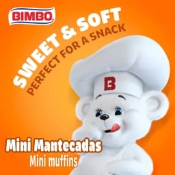 Bimbo Mini Mantecadas Vanilla Muffins, 8 twin packs, Mini Muffins, 17.6 oz Multipack - Thumbnail 3