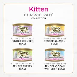 Purina Fancy Feast Kitten Food, Wet Cat Food, Classic Pate Collection with Milk, 3 oz Cans, 24 Pack - Thumbnail 4