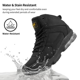 Jacata Non Slip Work Shoes for Men Water Resistant Leather Hiking Boots Air Cushion (Size 12) - Thumbnail 5