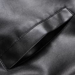Agkizg Men's Fall Winter Leather Jackets, Vintage Turn Collar Faux Leather Jacket Oversized Cuffed Sleeve Casual Fall Outerwear - Thumbnail 5