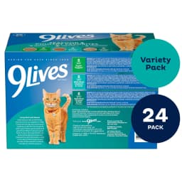 9Lives Seafood & Poultry Favorites Wet Cat Food Variety Pack, 5.5 oz. Cans (Pack of 24) - Thumbnail 2