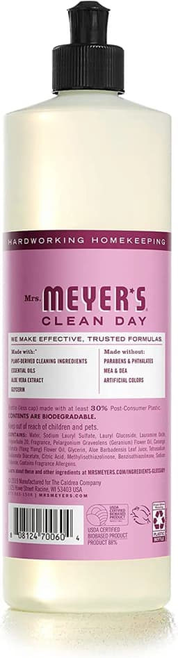 Mrs. Meyer's Spring Dish Soap 3 Scent Variety, 1 Lilac, 1 Mint, 1 Peony, 1 CT - Thumbnail 5