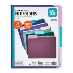 Pen+Gear Jewel Tone File Folders, Letter Size, Assorted Colors, 25 Count - Thumbnail 5