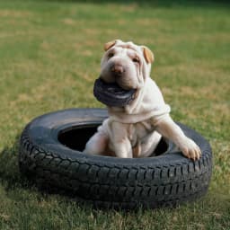 KONG Extreme Tire Durable Dog Toy, Black, Medium/Large for Dogs Between 30-65 lbs - Thumbnail 9