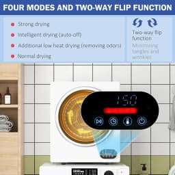 HOMCOM 9 lb 120V White Electric Dryer - Thumbnail 3