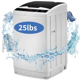 Ktaxon 17.8LBS Full Automatic Washing Machine and 3.5CuFt Portable Clothes Dryer Set, Compact Laundry Washer and Dryer Combo Set with Stainless Steel - Thumbnail 3