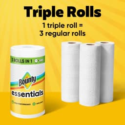 Bounty Essentials Paper Towels Select-A-Size, 2 Triple Rolls, White, 162 Sheets Per Roll - Thumbnail 5
