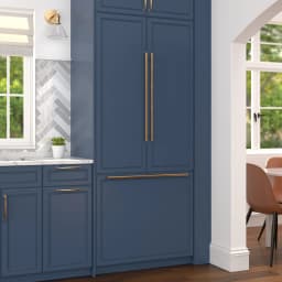 36 In. Panel Ready French Door Refrigerator With Ice maker, water dispenser, Frost Free . 19.6 total cubic - Thumbnail 2