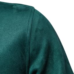Maoxin Men's Coats and Jackets Men's Lapel Leather Jacket Casual Loose Men's Leather Jacket Solid Color Long Sleeved Hooded Casual Jacket/jacket Green S - Thumbnail 7