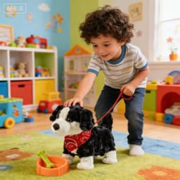Intelligent Ai Toy Dog - Electronic Plush Interactive Dog With Voice, Realistic Pet Design, Soft Plush Material - For Kids, Toddlers, Birthday Gifts - Thumbnail 4