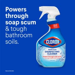 Clorox Bathroom Disinfecting Cleaner, Original, Spray Bottle, 30 fl oz - Thumbnail 3