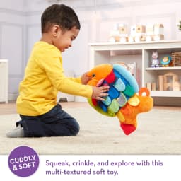Melissa & Doug Flip Fish Soft Baby Toy Sensory Tummy Time Toys, Soft Fabric Toy For Babies, Infants - Thumbnail 2