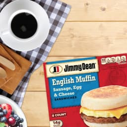 Jimmy Dean Frozen Breakfast Sandwich, Sausage Egg & Cheese English Muffin, 8 Count - Thumbnail 6