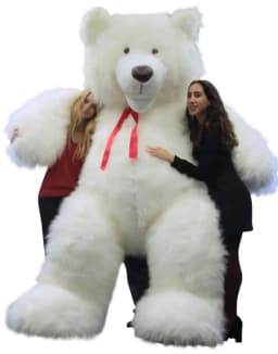 American Made 9 Foot Giant Teddy Bear Soft 108 Inches Enormous Huge Stuffed Animal White Made in USA - Thumbnail 5