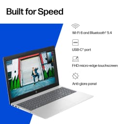 HP 15.6 inch HD Windows Laptop AI Intel Core Ultra 5 225U 8GB 512GB SSD Natural Silver - Thumbnail 15