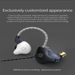 KBEAR KS1 Earphones in Ear Monitor, Crystal Sound Stereo Headphones High Resolution Noise Canceling Dual magnetic Circuit Dynamic Detachable Cable - Thumbnail 9
